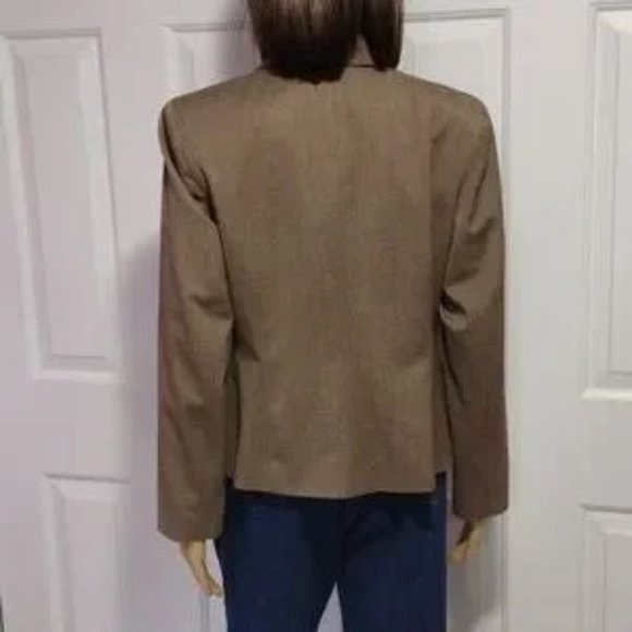 Ann Taylor Loft Jacket Light Brown Faux Leather Trim Size 10P NWT - Picture 2 of 7